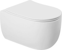 Унитаз подвесной Abber Bequem AC1104TN безободковый, с микролифтом, белый