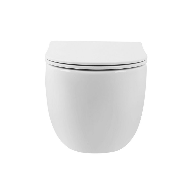 Унитаз подвесной Abber Bequem AC1104TN безободковый, с микролифтом, белый