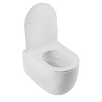 Унитаз подвесной Abber Bequem AC1104TN безободковый, с микролифтом, белый