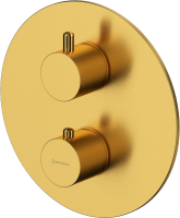 Термостатический смеситель встраиваемый WHITECROSS Y Y1236GLB С ВНУТРЕННЕЙ ЧАСТЬЮ, для ванны с душем, брашированное золото