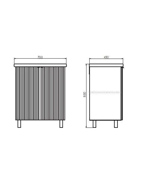 Мебель для ванной комнаты Comforty Лима 70 напольная, антрацит