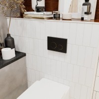 Система инсталляции для унитазов Lavinia Boho RelFix 77020036 4 в 1 с кнопкой смыва, матовый черный, золотой глянец