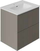 Тумба под раковину La Fenice TERRA Twin Cappuccino бежевая матовая 60 см