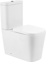 Унитаз-компакт напольный BelBagno Albano BB120CPR безободковый, крышка BB120SC с микролифтом, бачок BB120T