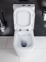 Унитаз-компакт напольный BelBagno Albano BB120CPR безободковый, крышка BB120SC с микролифтом, бачок BB120T