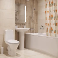Унитаз-компакт напольный Sanita Самарская комфорт глянцевый белый Унитаз-компакт напольный Sanita Самарская комфорт глянцевый белый
