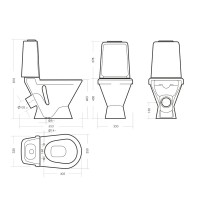 Унитаз-компакт напольный Sanita Самарская комфорт глянцевый белый Унитаз-компакт напольный Sanita Самарская комфорт глянцевый белый