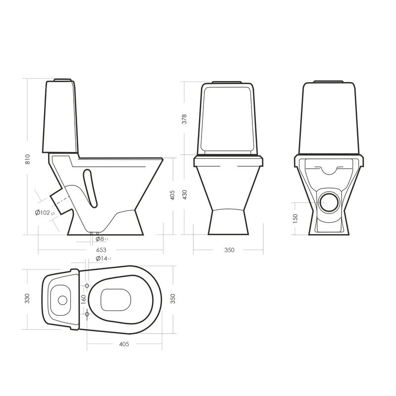 Унитаз-компакт напольный Sanita Самарская комфорт глянцевый белый