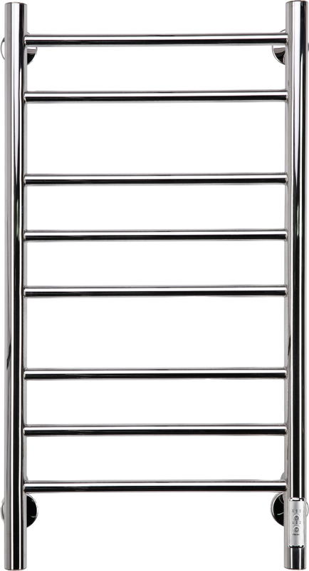Полотенцесушитель электрический Comfysan Luce EC-8 80x45 см, подключение справа, слева, хром, лесенка, из стали