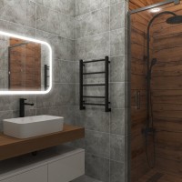 Полотенцесушитель водяной Grota Simple 60x43, RAL9005 черный матовый