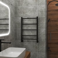 Полотенцесушитель водяной Grota Simple 60x43, RAL9005 черный матовый