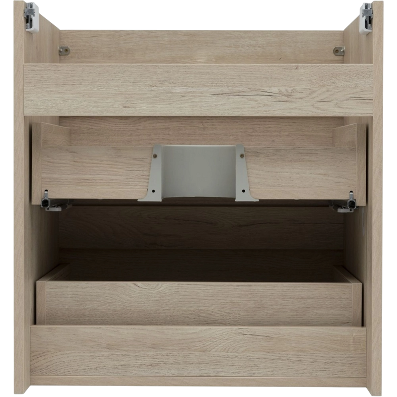 Тумба с раковиной Aquanet Нота new 60 подвесная, дуб светлый