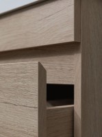 Тумба с раковиной Aquanet Нота new 60 подвесная, дуб светлый