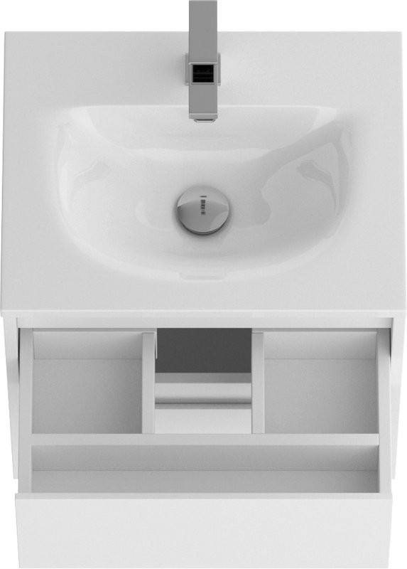 Тумба с раковиной BelBagno Kraft 39 50 bianco opaco, раковина BB-8099-3-50