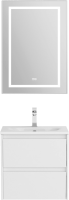 Тумба с раковиной BelBagno Kraft 39 50 bianco opaco, раковина BB-8099-3-50