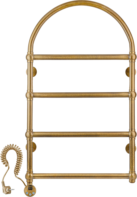 Полотенцесушитель электрический Secado Римини 4603777478384 85x55 см, подключение слева, бронза, лесенка, латунь