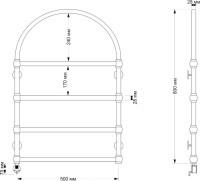 Полотенцесушитель электрический Secado Римини 4603777478384 85x55 см, подключение слева, бронза, лесенка, латунь