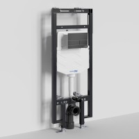 Система инсталляции для унитазов Wasserkraft Dinkel 58TLT.010.ME.MB04 с кнопкой смыва матовой черной
