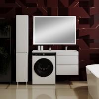 Мебель для ванной комнаты Style Line Даллас 120 R Люкс Plus подвесная, белая, зеркало DIWO Дмитров