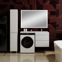 Мебель для ванной комнаты Style Line Даллас 120 R Люкс Plus подвесная, белая, зеркало DIWO Дмитров