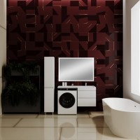 Мебель для ванной комнаты Style Line Даллас 120 R Люкс Plus подвесная, белая, зеркало DIWO Дмитров