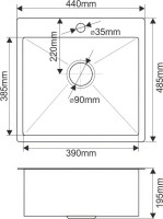 Мойка кухонная Melana ProfLine R44485H сатин