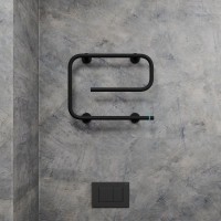 Полотенцесушитель электрический Bauedge E AF0037 53x41 черный матовый
