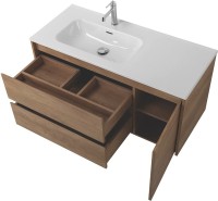 Мебель для ванной комнаты BelBagno Kraft 100 L, 2 ящика, дверца, rovere nebrasca nature
