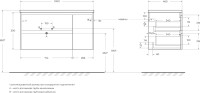 Мебель для ванной комнаты BelBagno Kraft 100 L, 2 ящика, дверца, rovere nebrasca nature
