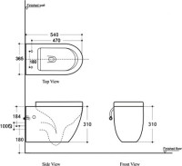 Унитаз подвесной Aquanet Cetus 287008 безободковый, с микролифтом, черный матовый
