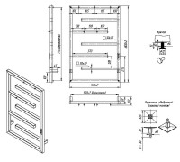 Полотенцесушитель электрический Altasan ЛабиринтПроф 80х50 графит