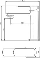 Смеситель для раковины Aquanet Cinetic AF120-10С