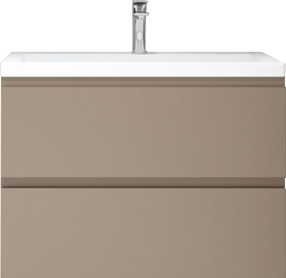 Тумба с раковиной Art&Max Bianchi 75 подвесная, капучино матовый, белая раковина