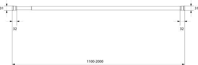 Телескопический карниз IDDIS Milardo 015A200M14 бежевый
