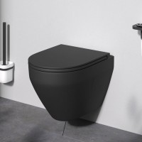 Унитаз подвесной AM.PM Spirit V2.0 FlashClean с микролифтом, черный матовый