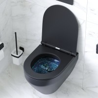 Унитаз подвесной AM.PM Spirit V2.0 FlashClean с микролифтом, черный матовый
