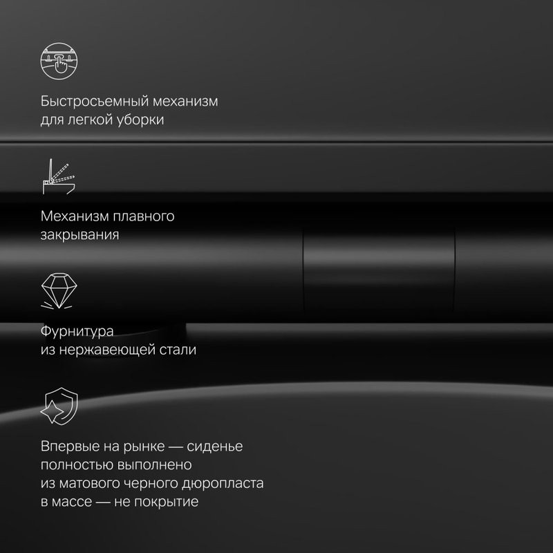 Унитаз подвесной AM.PM Spirit V2.0 FlashClean с микролифтом, черный матовый