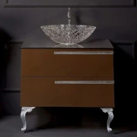 Мебель для ванной комнаты Armadi Art NeoArt 80 шоколад с ручками Luce хром, с ножками