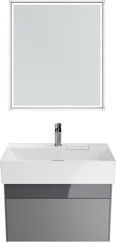 Мебель для ванной комнаты KERAMA MARAZZI Logica 70 подвесная, стальная серая