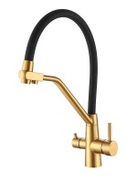 Смеситель для кухни РМС SUS127G-016F-015 золотой