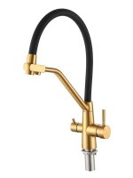 Смеситель для кухни РМС SUS127G-016F-015 золотой
