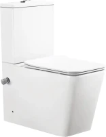 Унитаз-компакт напольный SantiLine SL-5017SM-BD безободковый, с микролифтом, с функцией биде
