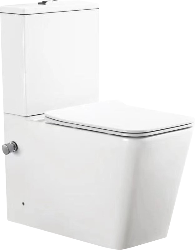 Унитаз-компакт напольный SantiLine SL-5017SM-BD безободковый, с микролифтом, с функцией биде