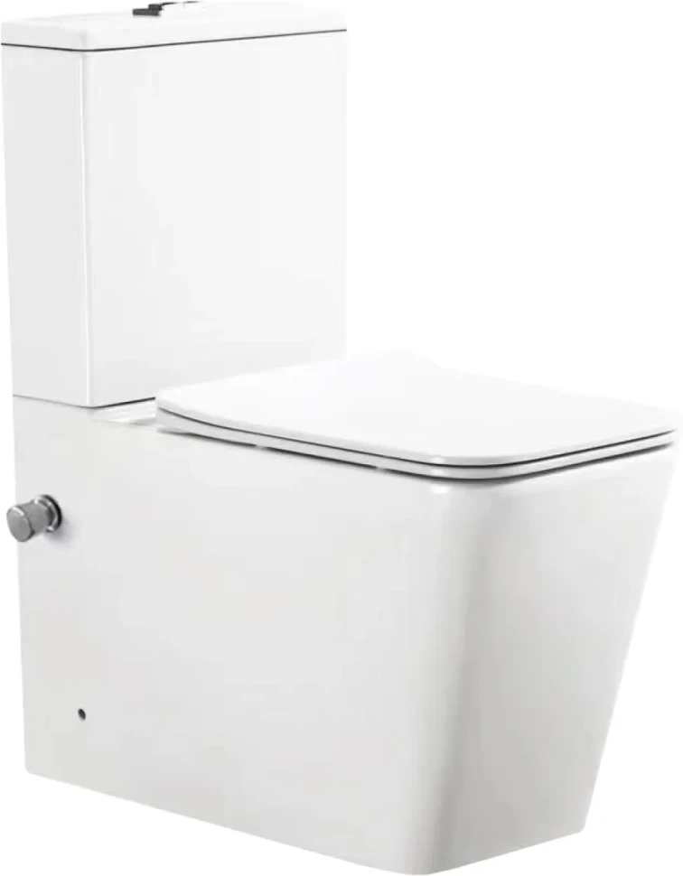 Унитаз-компакт напольный SantiLine SL-5017SM-BD безободковый, с микролифтом, с функцией биде
