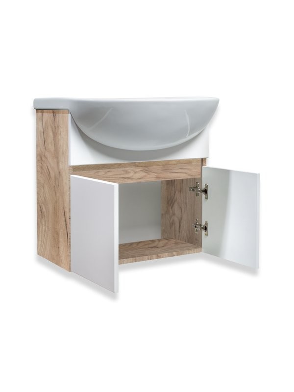 Мебель для ванной комнаты Runo Лада 60 подвесная, крафтовый дуб