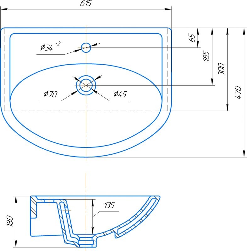 Мебель для ванной комнаты Runo Лада 60 подвесная, крафтовый дуб