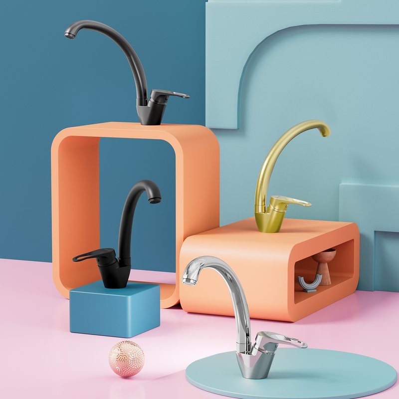 Смеситель для кухни Splenka S202.41.07, серый