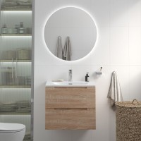 Тумба с раковиной BelBagno Etna 70 rovere bianco, раковина BB-8099-70