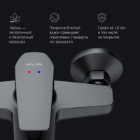 Смеситель для ванны с душем AM.PM Gem F90A10022 черный Смеситель для ванны с душем AM.PM Gem F90A10022 черный