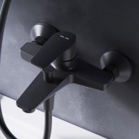 Смеситель для ванны с душем AM.PM Gem F90A10022 черный Смеситель для ванны с душем AM.PM Gem F90A10022 черный
